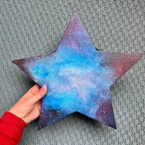 Sternenfragment in Sternform– Unikat – Leinwand (30 × 30 cm)